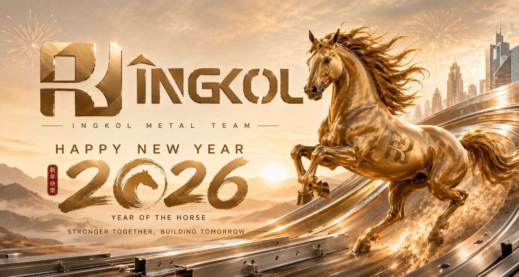 Galopando juntos: uma mensagem de ano novo para nossos parceiros globais da equipe Ingkol Metal